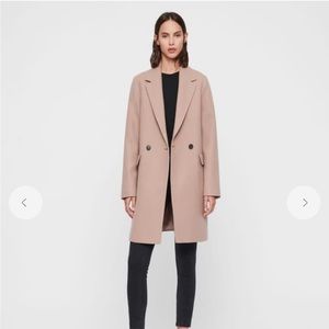 ALLSAINTS Cream Tan Neutral Wool Coat Jacket 10